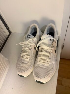 Nike Men’s White Sneakers with Black Swoosh